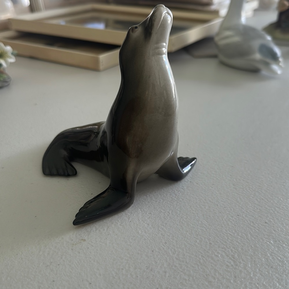 Russian ceramic seal figurine